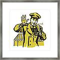 Doorman Hailing A Cab #1 Framed Print