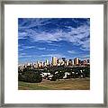 Edmonton Downtown Core With Houses In #1 Framed Print