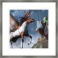 Elf Summoning A Pegasus #1 Framed Print