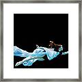 Female Dancer Underwater Against Black #1 Framed Print