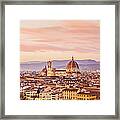 Florences Cathedral And Skyline At #1 Framed Print