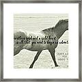 Full Gallop Quote Framed Print