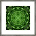 Glowing Green Mandala  #1 Framed Print