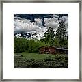 Grand Teton Cabin Framed Print