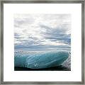 Icebergs On Beach, Jokulsarlon, Iceland #1 Framed Print