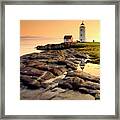 Ile Verte Lighthouse In Quebec #1 Framed Print
