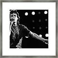 Jagger Onstage At Live Aid #2 Framed Print