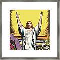 Jesus Raising His Arms #1 Framed Print