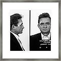 Johnny Cash Mugshot Framed Print
