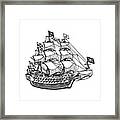 Large Pirate Ship #1 Framed Print