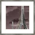 Leonard P Zakim Bunker Hill Memorial Bridge Boston #2 Framed Print
