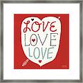 Love Love Love Square #1 Framed Print