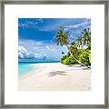 Maldives Paradise Tropical Beach #1 Framed Print