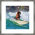 Man Surfing, Indonesia #1 Framed Print