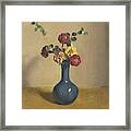 Marigolds In A Blue Vase, Willem Witsen, 1885 - 1922 #1 Framed Print