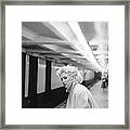 Marilyn In Grand Central Station #1 Framed Print