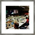 Mission Control At Johnson Space Centre #1 Framed Print