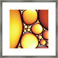 Oil & Water - Abstract Background Red #1 Framed Print