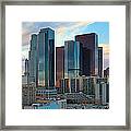 Panoramic View Of Downtown Los Angeles #1 Framed Print
