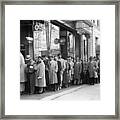People Waiting On Line To Vote #1 Framed Print
