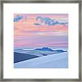 Pink Sunset, White Sands Nm, New Mexico #1 Framed Print