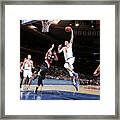 Portland Trail Blazers V New York Knicks Framed Print