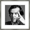 Portrait Of Jack Nicholson #1 Framed Print