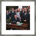 President Johnson Signing Civil Rights #1 Framed Print
