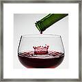 Red Wine Being Poured Into Wineglass #1 Framed Print