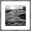 Rising Tide Saint Sebastian Castle Cadiz Spain Framed Print