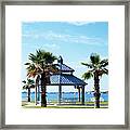 Shade And Palm Trees In A Park #1 Framed Print