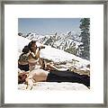Sun Valley Snow Framed Print