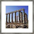 Temple Of Poseidon, Sounion, Greece K2 #1 Framed Print