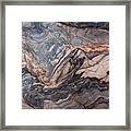 Texture Of Marble Brown Stone #1 Framed Print