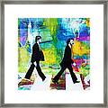 The Beatles Group Abbey Road #2 Framed Print