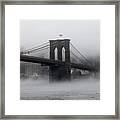 The Brooklyn Bridge Is Seen Partially #1 Framed Print