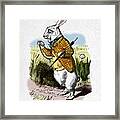 The White Rabbit With A Watch 1889 #1 Framed Print