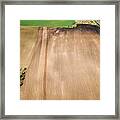 Tractor Plowing Field In Spring #1 Framed Print