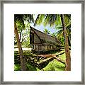 Traditional Canoe House #1 Framed Print