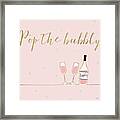 Underlined Bubbly Vii Pink #1 Framed Print