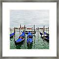 Venice Gondolas With San Giorgio #1 Framed Print