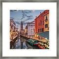 Venice, Italy Cityscape Over Canals #1 Framed Print