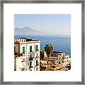 View Of Naples City Panorama With #1 Framed Print