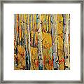 Vivid Birch Forest I #1 Framed Print