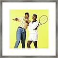 Will Smith And Alfonso Ribeiro In The Fresh Prince Of Bel-air -1990-. #1 Framed Print