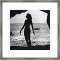 Woman On Beach #1 Framed Print