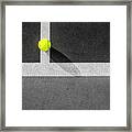 Yellow On The Line #1 Framed Print