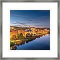 Augusta, Maine, Usa Skyline #11 Framed Print
