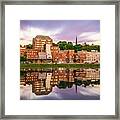 Augusta, Maine, Usa Downtown Skyline #12 Framed Print