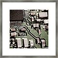 Close-up Of A Circuit Board #12 Framed Print